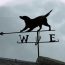 dog iron wrought weathervane