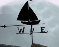 Sailing Dinghy iron wrough weathervane